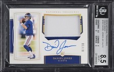 2019 Panini National Treasures #162 Daniel Jones Gold Rookie Patch Auto RPA /10