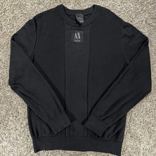 AX Armani Exchange Black Knit Crewneck Sweater Men s Size M Authentic