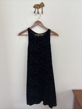 Eileen Fisher Velvet Burn Out Silk Sleeveless Tank Dress Size Small Lagenlook