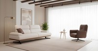 Stilvolles 3-Sitzer Sofa Und Sessel Beige Braun Design
