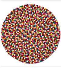 PR1 Felt Ball 2cm Christmas multicolors pom pom bead home craft 150cm Carpet Rug
