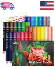 80 Colored Pencils, Soft Core Color Pencil Set for Adult Coloring Books Artist..