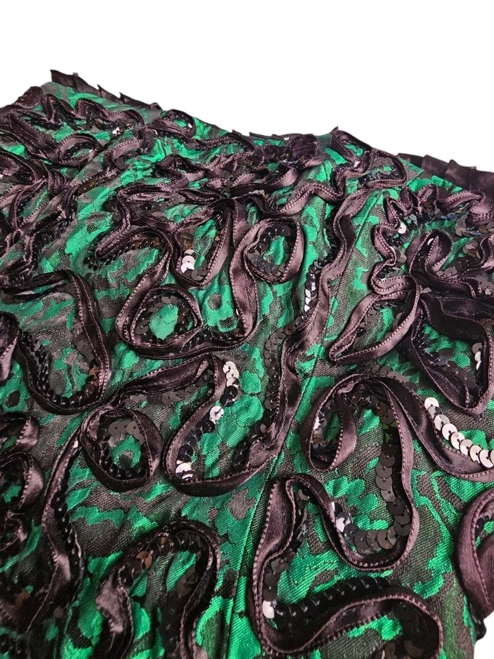 De colección A.J. Mini Vestido de Cóctel Baris Neiman-Marcus Sin Tirantes Ajustado Mujer 10 Años 80 Foto 4 de 4