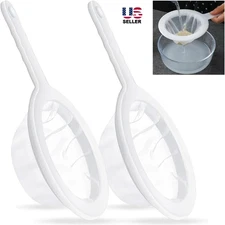 2Pcs Reusable Mesh Nylon Strainer Fine Sieve Soy Milk Juice Coffee Food Filter