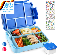 Puwowye Brotdose Kinder Mit FäChern, Bento Box Kinder, 1330 Ml Auslaufsicher Lun