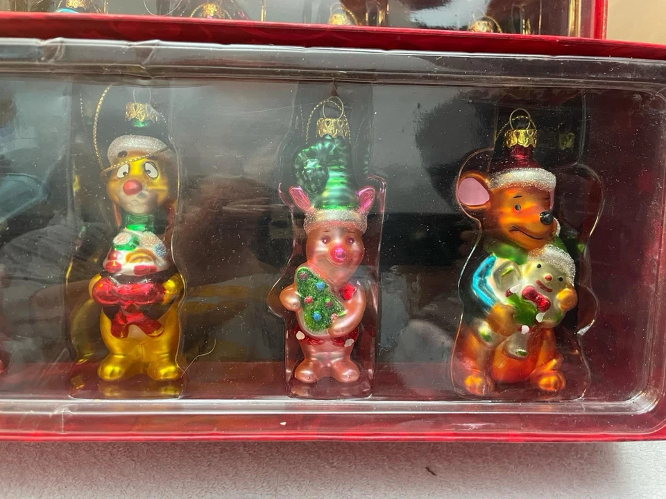 Exclusivos adornos de vidrio soplado de Disney Store - Juego de 18 Mickey & Friends nuevos en caja Foto 3 de 4