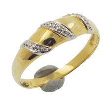 Ring 333 Gold 8 Karat Bicolor Diamant Damen Größe 60 Wert 540,-