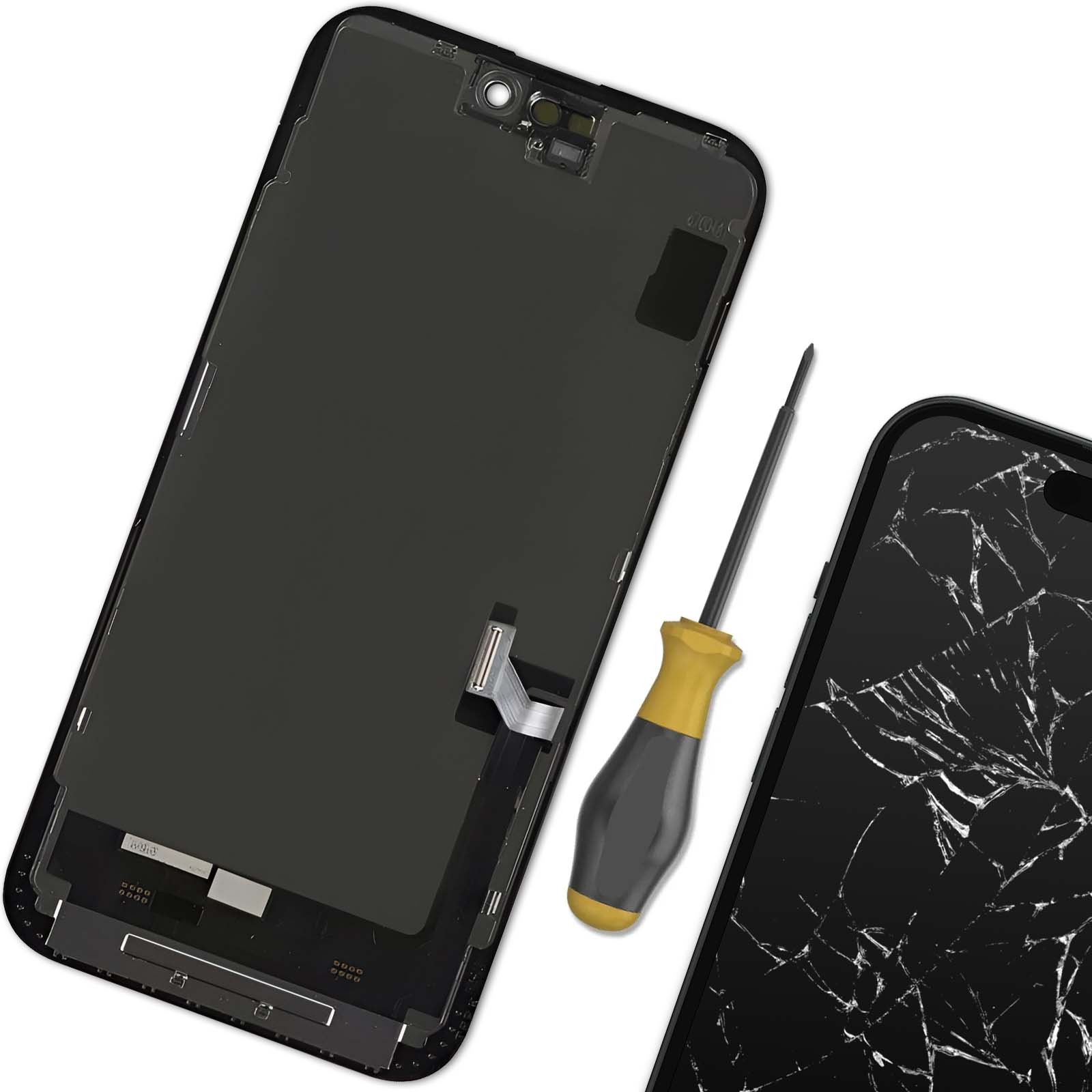 Écran iPhone 15 LCD In-Cell noir contre les vitres brisées et bugs - 4