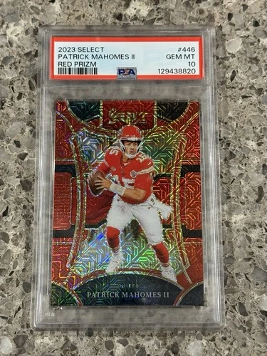 Patrick Mahomes II 2023 Panini Select Red Mojo Prizm #’d/49 PSA 10 GEM MINT
