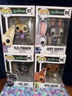 Disney Zootopia Funko Pop Lot Vaulted Just Hopps Nick Wilde Mr. Big Ele-Finnick