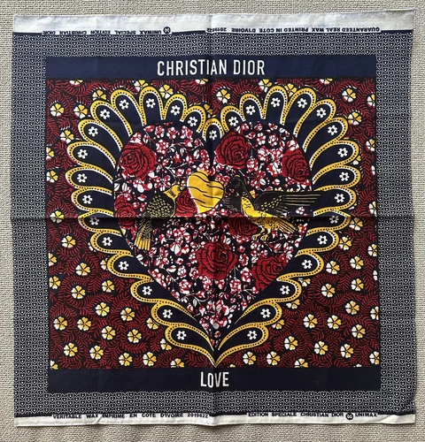 Foulard Christian Dior en coton ciré