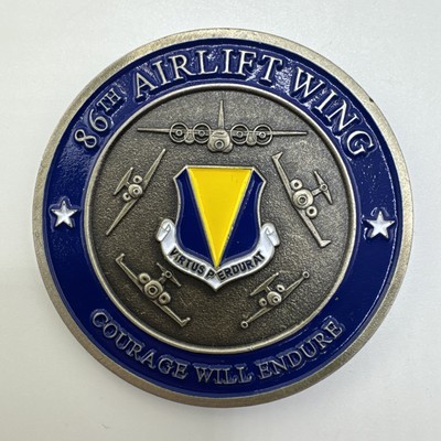 86th Airlift Wing. Courage Will Endure. Coin. Ramstein Air Base, Germany