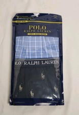 Polo Ralph Lauren Boys Woven Cotton Boxers Underwear 2 Pair Large 14-16
