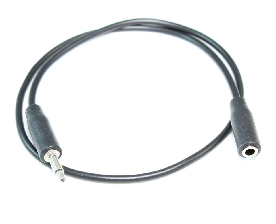 Cable de extensión de audio 6 pulgadas 3,5 mm SLIM MONO TS (2 conductores) macho a hembra Foto 2 de 3