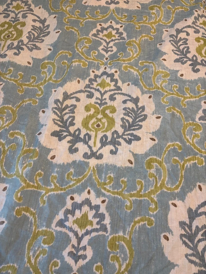 Capa de edredom Pottery Barn Joyce Ikat completa queen mistura de linho de algodão boho - Imagem 3 de 4