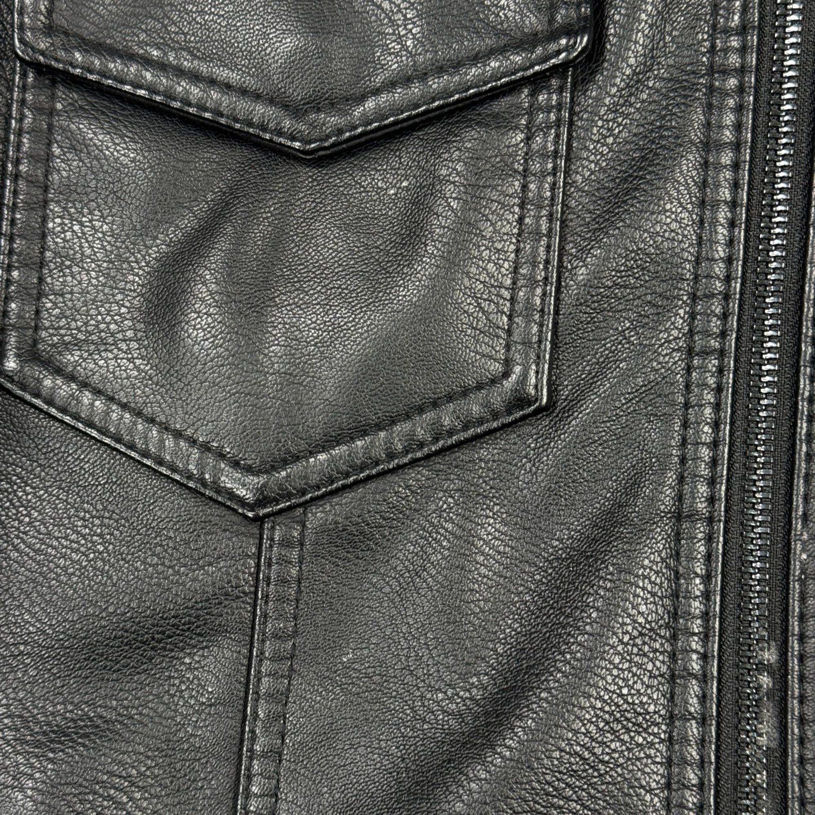 Levis Pleather Jacket Quilt Lined Black Moto Bike… - image 8