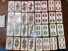 Skat Klubkarte Glockenblume Spielkarten Ass Nr. 301 alt S&auml;chsiches Doppelbild