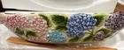 Temptations 17 1/2" Embossed Figural Florals Hydrangea Bowl Bold Colors.  New
