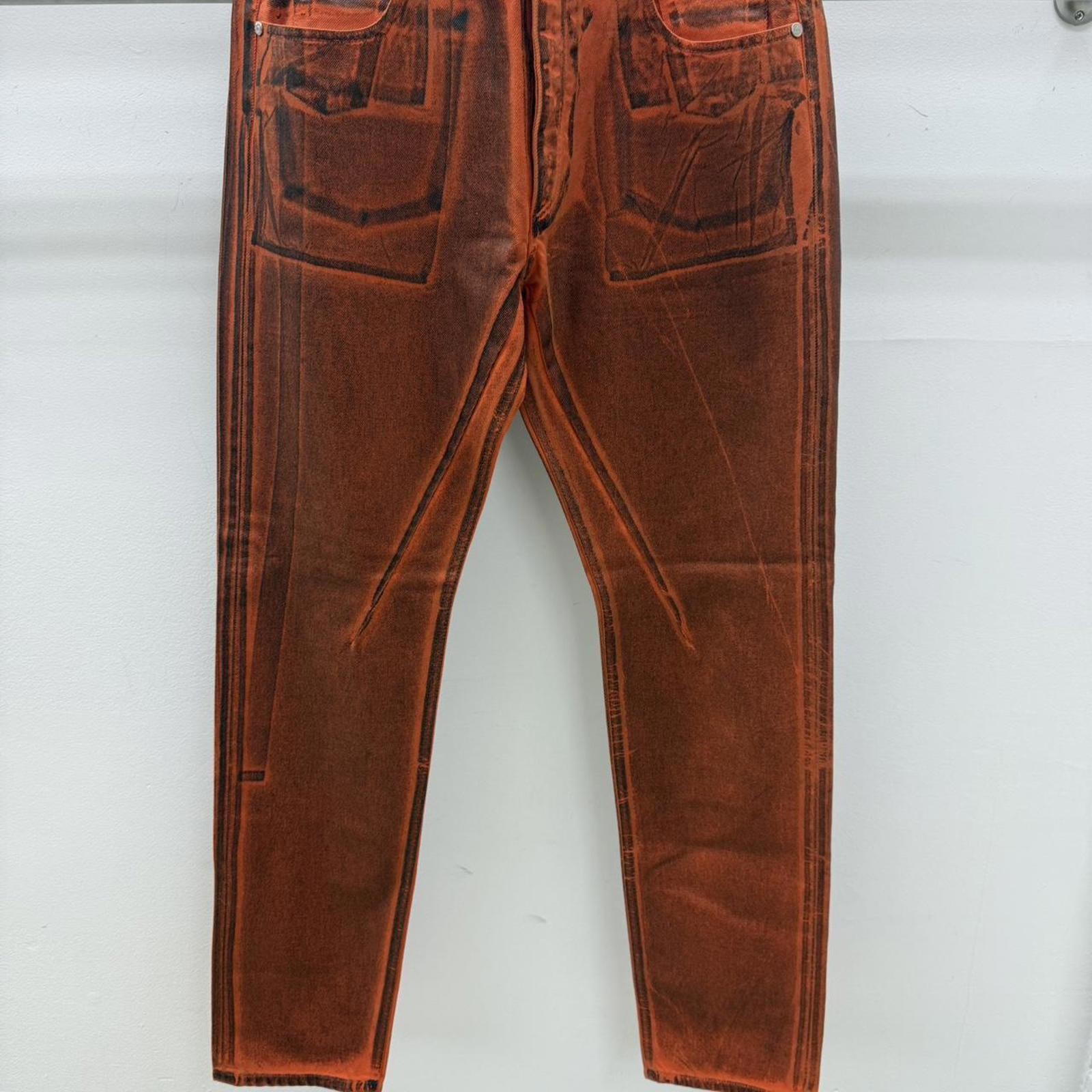 Von Dutch Paris Men’s Jeans 32x34 Orange Graphic Denim