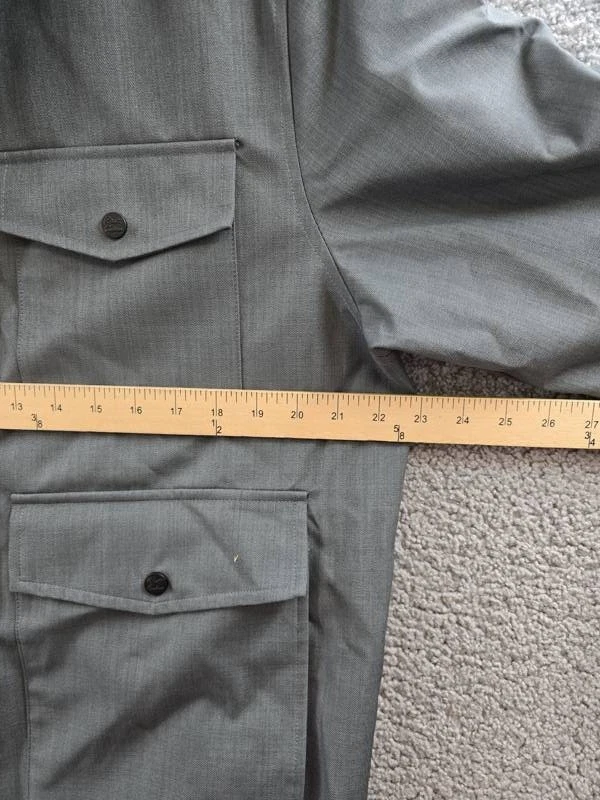 Robert Graham Lightweight Textured Poly Utility Jacket Men's L Gray Full Zip image 7
