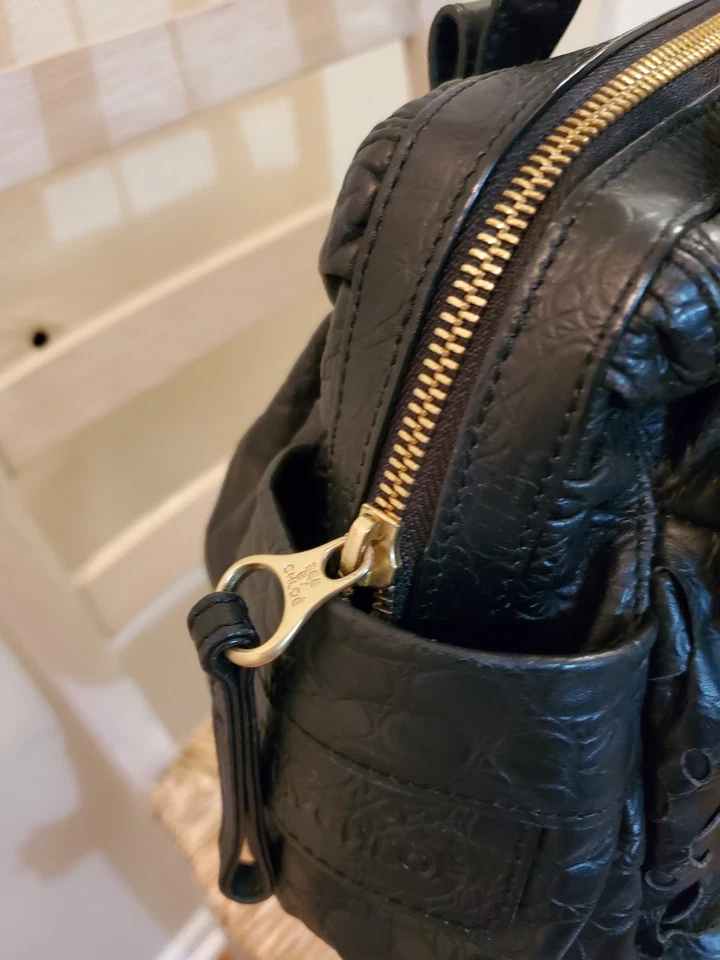 SEE BY CHLOE Cut Out Tote Shoulder Bag Logo Leather Black women's Bag & Dustbag  - Image 4 of 4