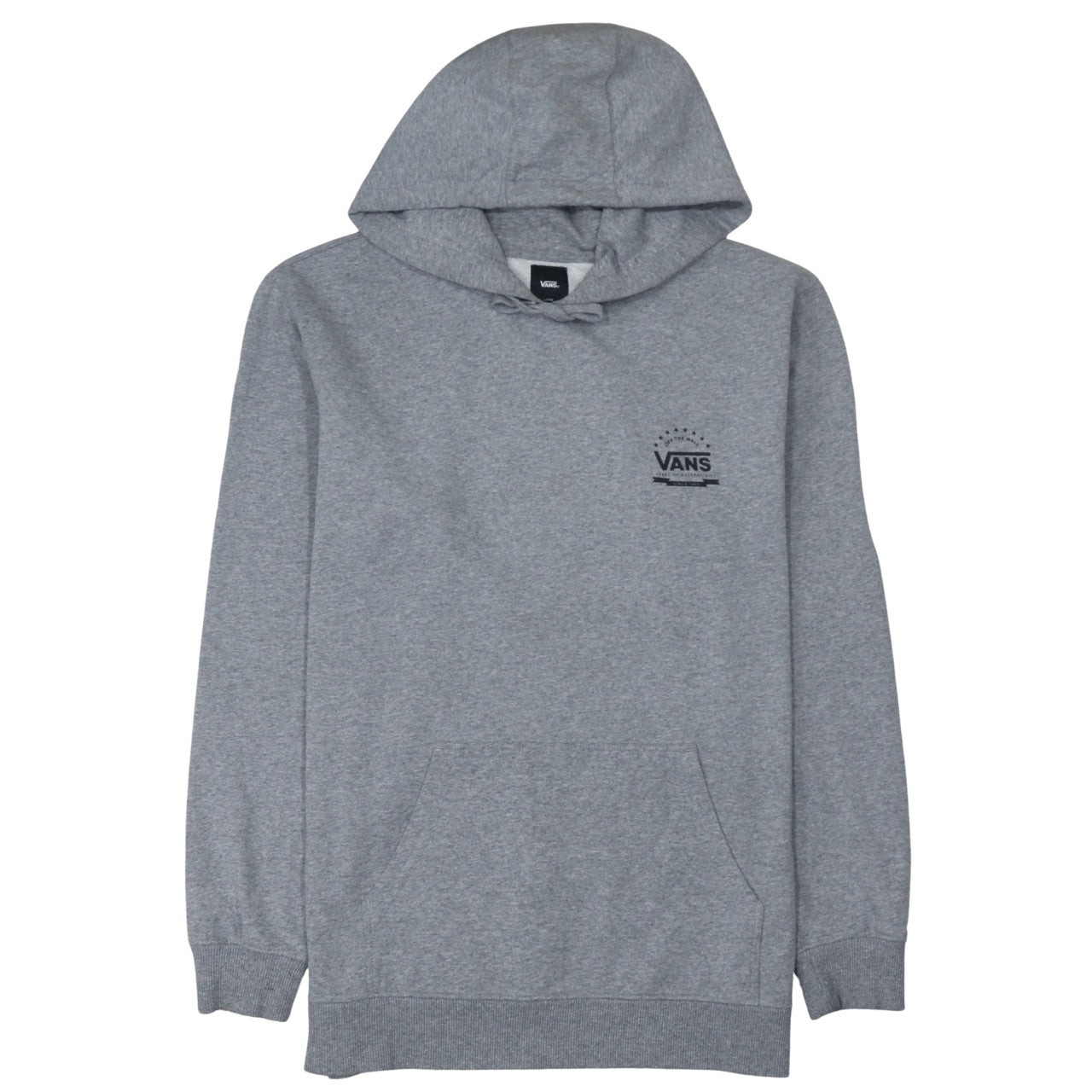 Vans Para Hombres Gris Pullover Sudadera con Capucha Grande Estampado Gráfico Estilo Patín