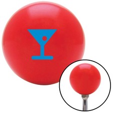 Blue Martini Glass W Olive Red Shift Knob W M16x1.5 Insert Shifter Auto Brody Blue Martini Glass W Olive Red Shift Knob W M16x1.5 Insert Shifter Auto Brody