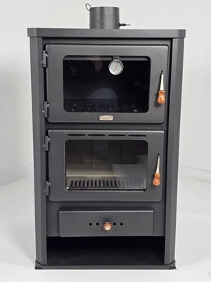 Poêle à bois 14 kw avec four polycarburant cheminée bois Prity FG - Photo 1/4