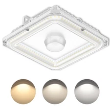 Adjustable (60/48/36W) & CCT (5.7/5/4.5K) LED Canopy Gas Station Lights Outdoor