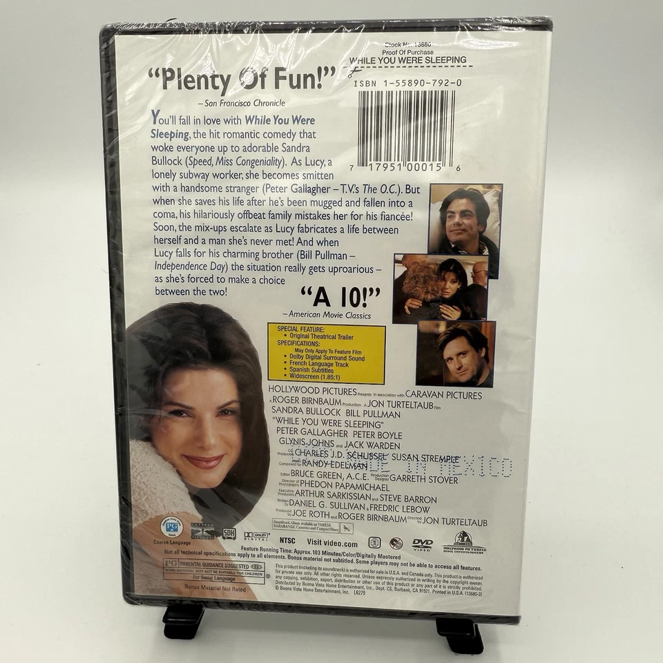 While You Were Sleeping DVD, 1998, Widescreen Sandra Bullock - Brand New Sealed - Image 2 of 4