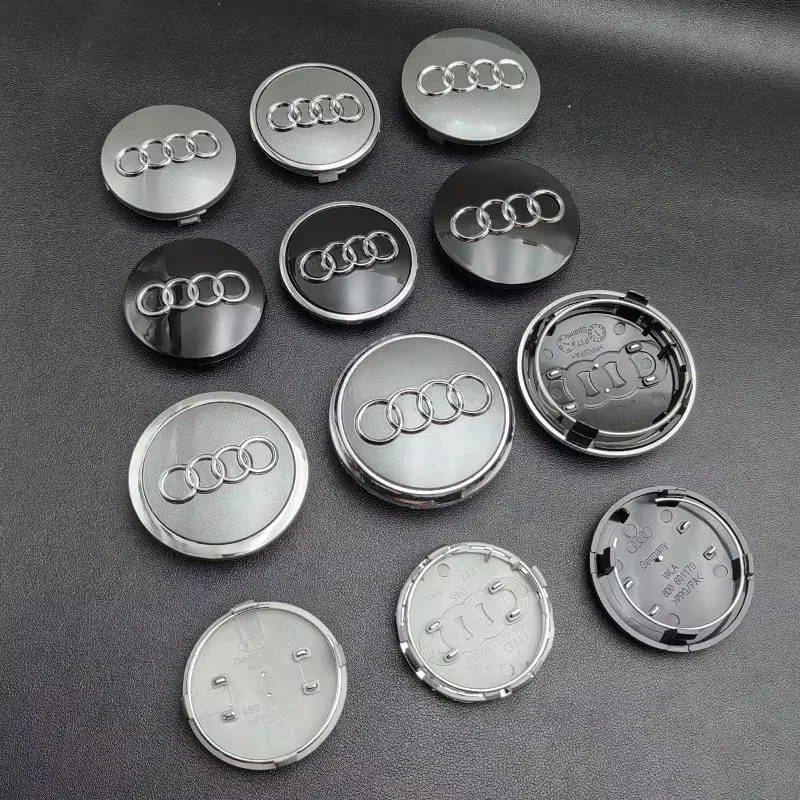 x4 Coprimozzo Cerchi 60-69mm per Audi A1 A3 A4 A5 A6 A7 A8 Q5 Q7 Accessori Auto - Image 2 of 4