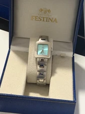 FESTINA QUARTZ F8945 WOMENS WATCH BLUE DIAL STAINLESS STEEL
