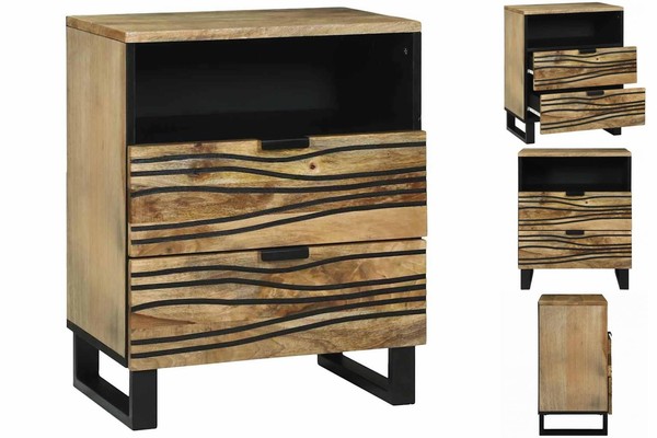 Nachttisch - 50X33X60 Cm Aus Solidem Mangoholz-image