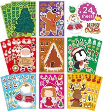 Winter Decor, 24PCS Christmas Stickers for Kids Christmas Stocking Stuffers