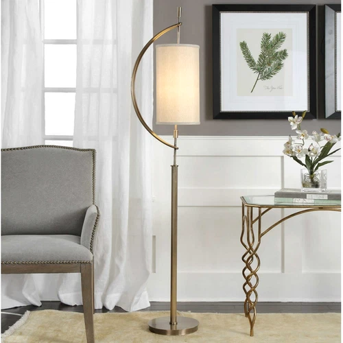 Mid Century Modern Balaour Floor Lamp Antique Brass Finish 66"H~ Uttermost 28151 - Picture 1 of 4