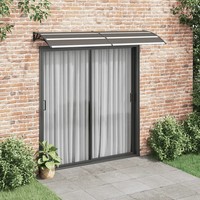 Vordach HaustüR ÜBerdachung 240X75 Cm Polycarbonat Schutzdach