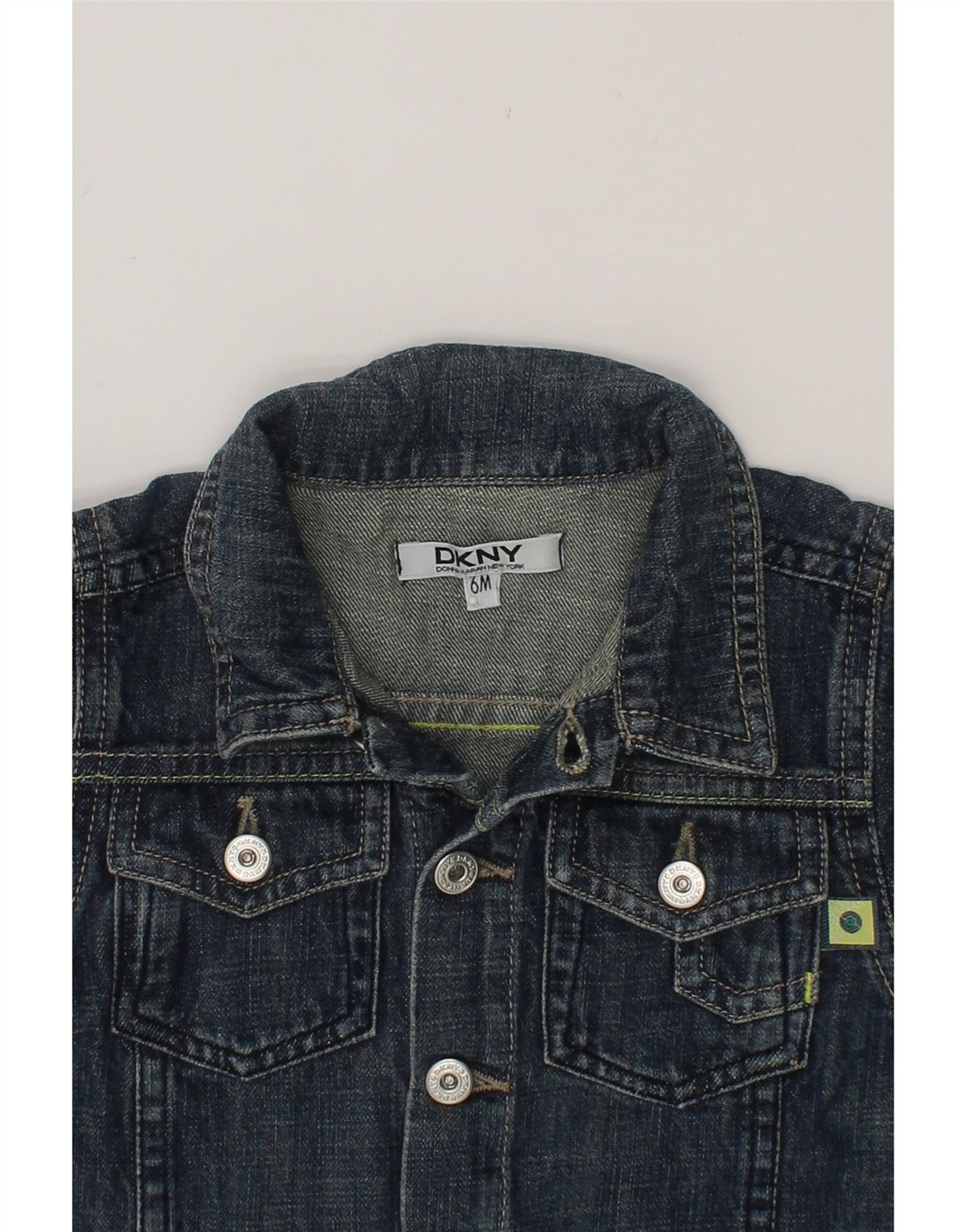 DKNY Baby Boys Denim Jacket 3-6 Months Blue Cotton CM38 image 4
