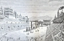 CIRCUS MAXIMUS - 1894 Best Men and Famous Women Engraving Print