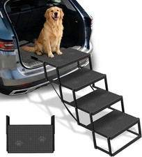 Dog Steps Car Truck SUV Dog Stairs Car W/ Upgraded Non-Slip Surface Foldable Dog