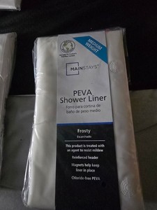 Mainstays Medium Weight PEVA Shower Curtain Liner, 70" x 71" – Frosty   NIP