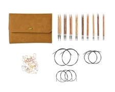 Knit Picks Options Wood Interchangeable Knitting Needle Set with Case and Sti...