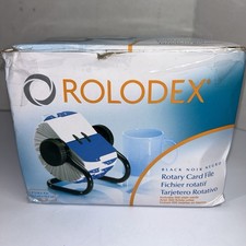 Rolodex Black Rotary Card File w Box VTG 66704 Wheel Office Desk Organizer 500