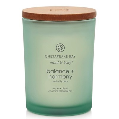 Chesapeake Bay Balance + Harmony Scented Candle Water Lily Pear Fragrance 50 ...