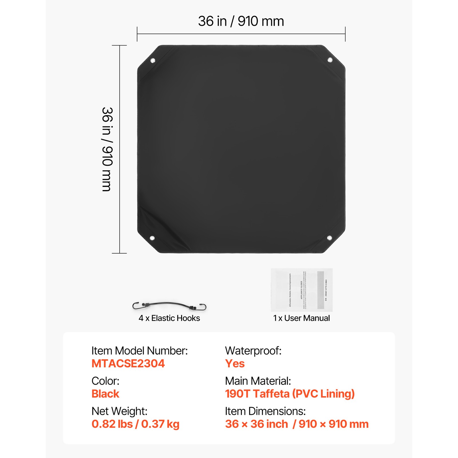 Uimoso 36x36 inch Universal Mesh Cover for Outdoor Air Conditioner Units