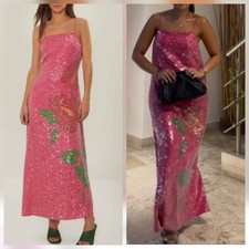 Small Farm Rio Pink Sequin Maxidress
