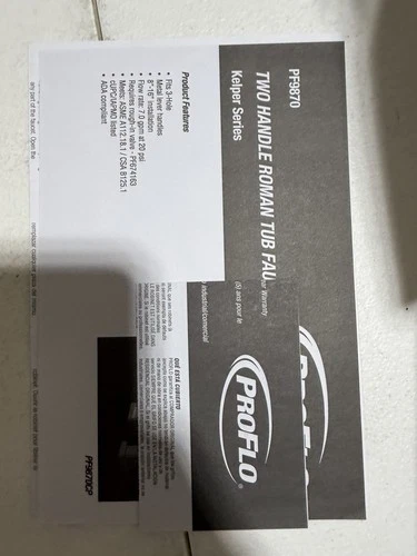 PROFLO PF9870MB Kelper Deck Mounted Roman Tub Filler, Matte Black - Picture 2 of 5