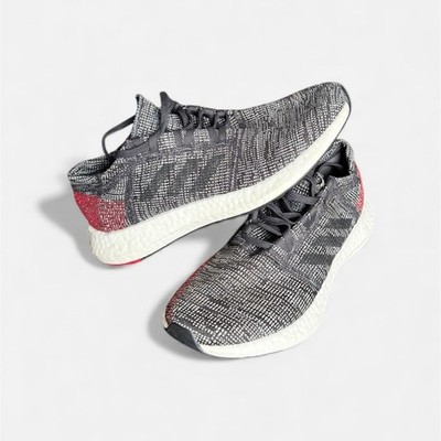 Men's Adidas PureBoost Ortholite Sneakers Gray/Black-Red Size 7