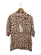 WACKO MARIA 24SS HAWAIIAN SHIRT S S L Rayon Pink Leopard 24SS WMS HI02