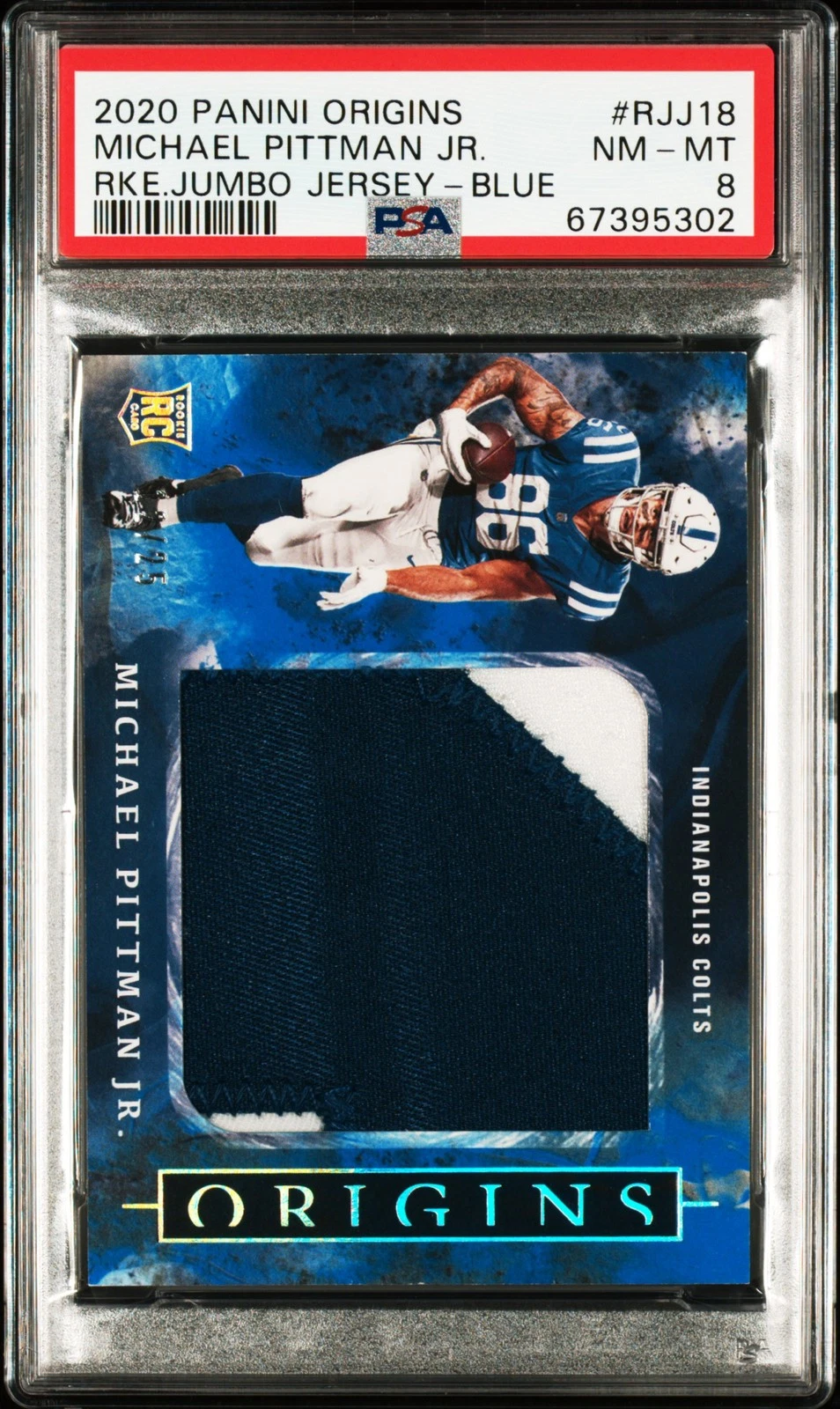 Michael Pittman Jr. Panini Origins Rookie Jumbo Jerseys #RJJ18 Blue