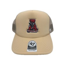 47 Brand Alabama Crimson Tide - Khaki Foam Mesh Rope Trucker Snapback Hat